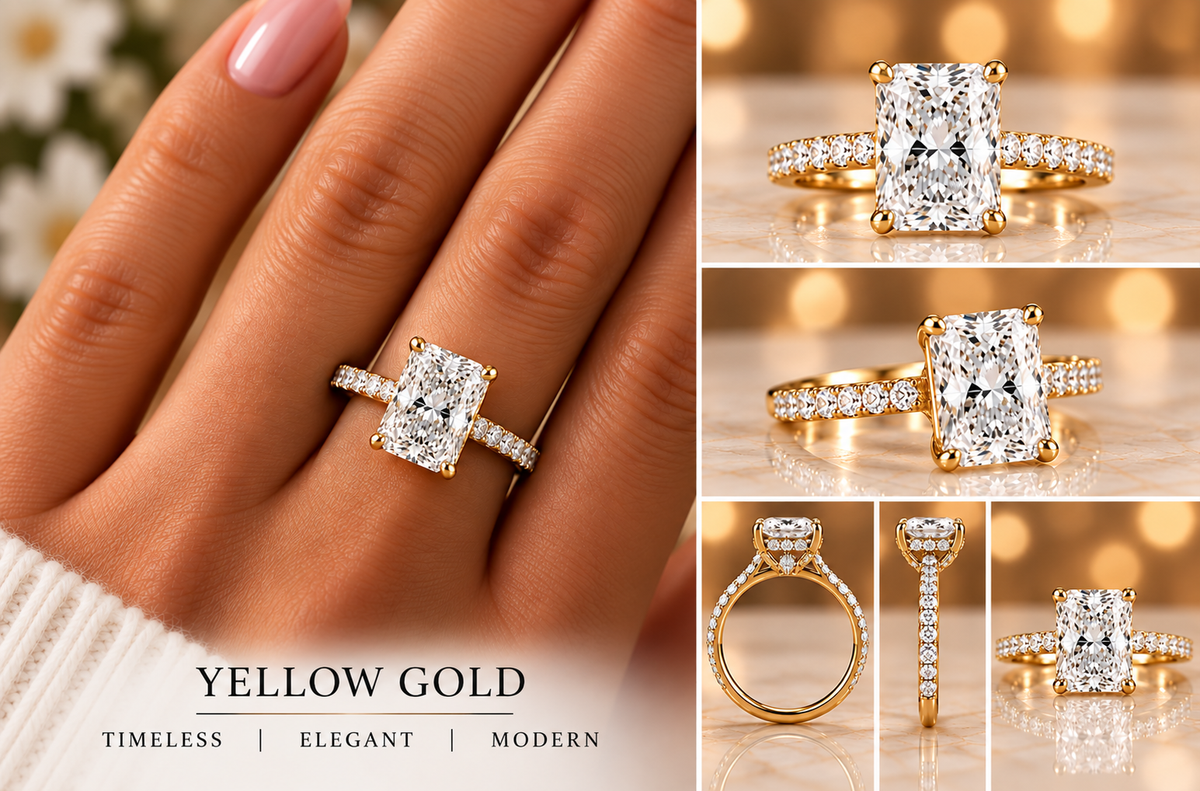 Radiant-Cut Hidden Halo / Pavé