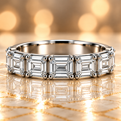Emerald-Cut Eternity Band