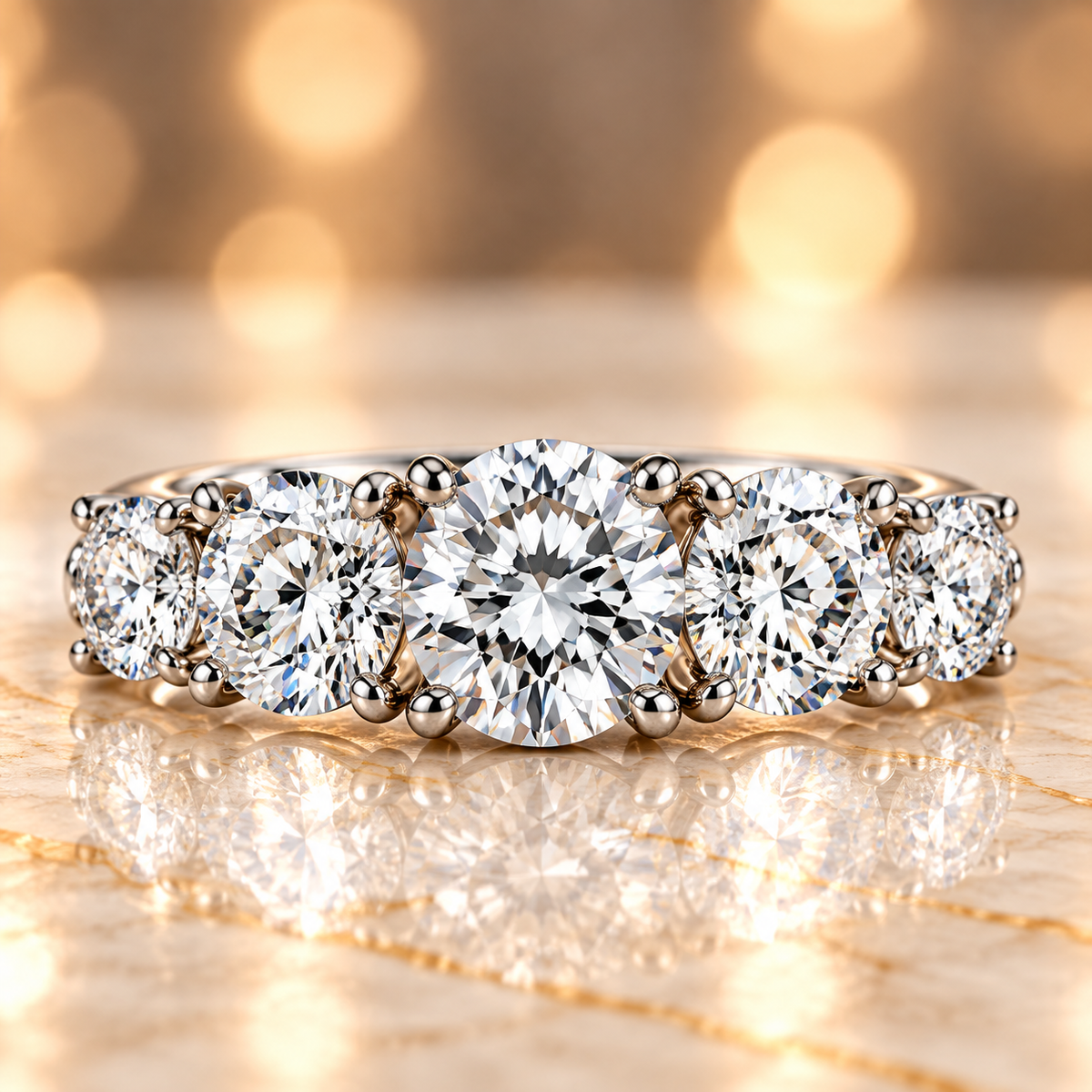 Milgrain Vintage Diamond Band