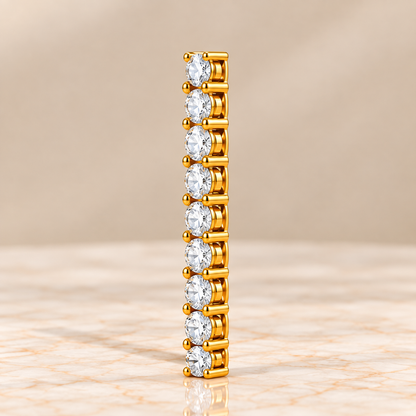Diamond Linear Drop Earrings