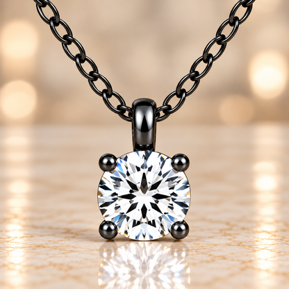 Diamond Solitaire Pendant Necklace