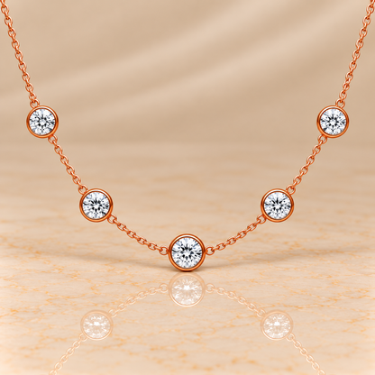 Rivière Diamond Station Necklace