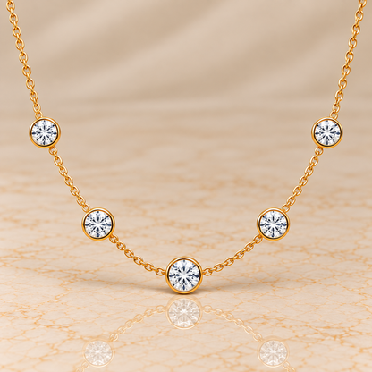 Rivière Diamond Station Necklace