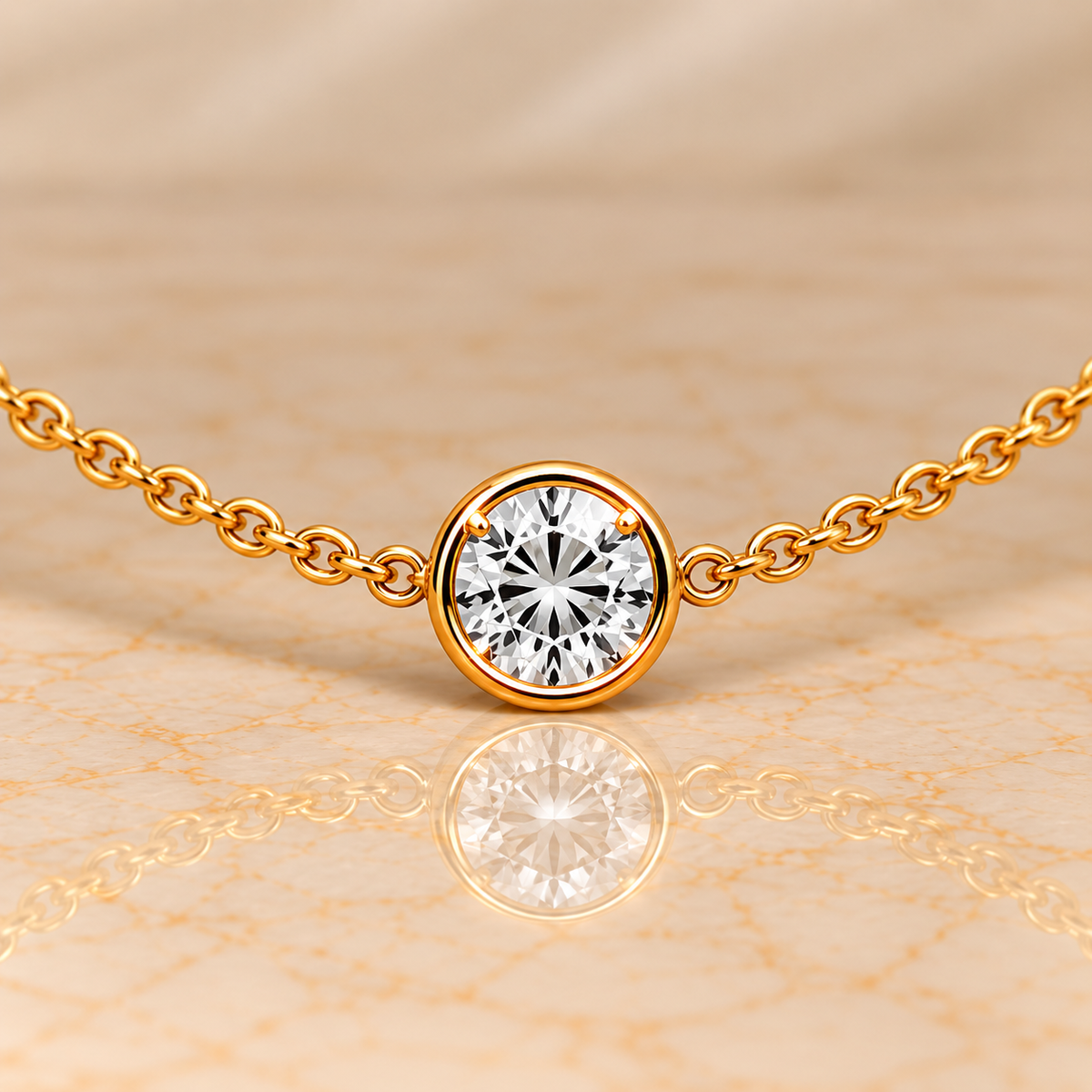 Rivière Diamond Station Necklace
