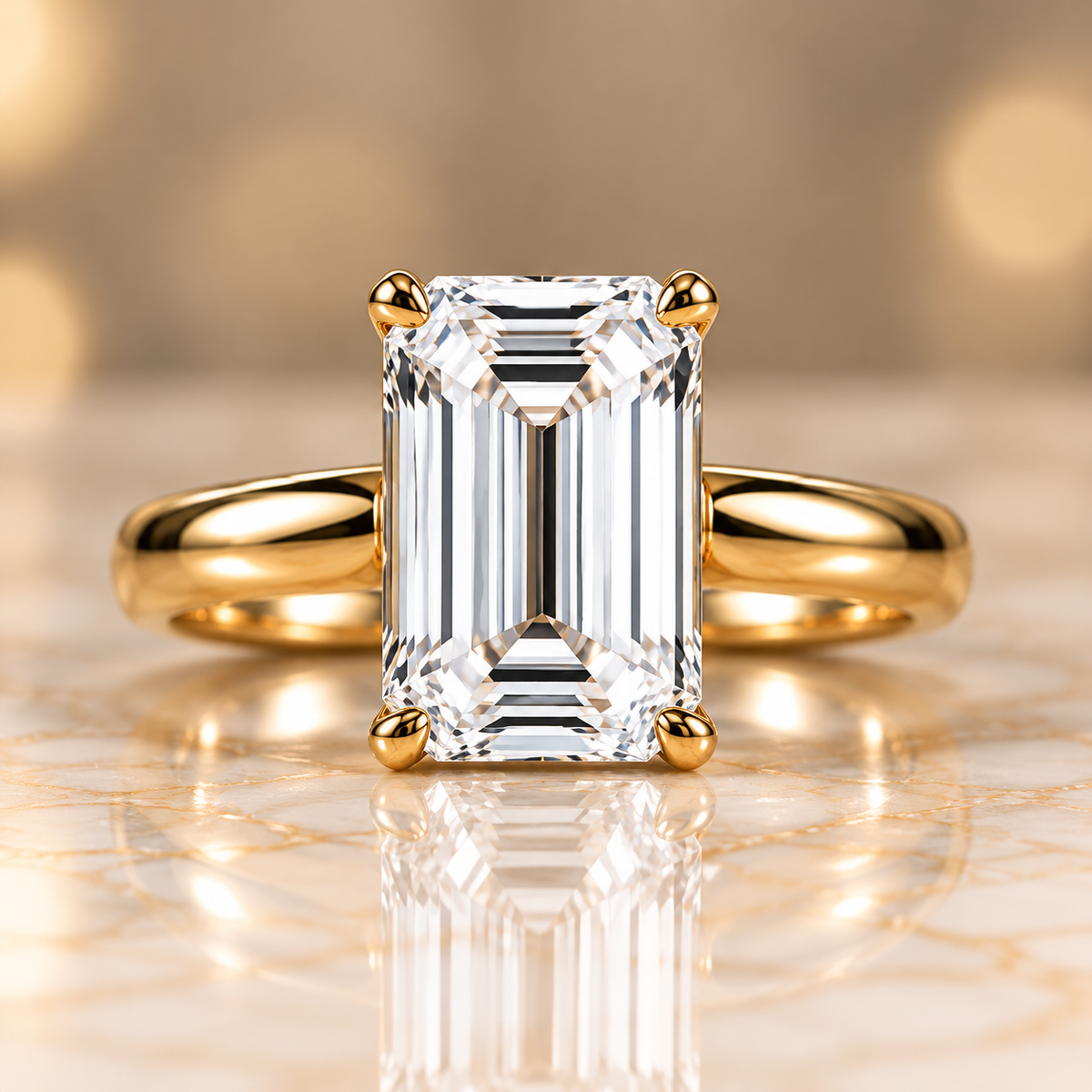 Emerald-Cut Solitaire