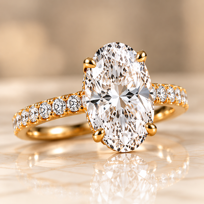 Oval Solitaire / Hidden Halo