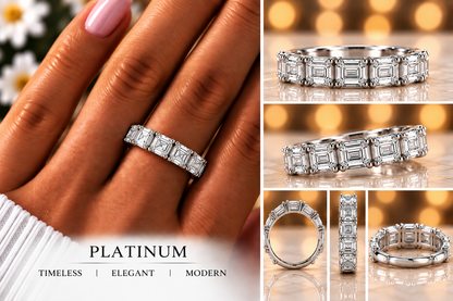 Emerald-Cut Eternity Band