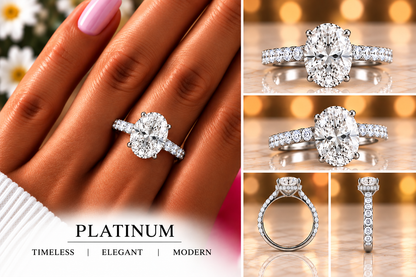 Oval Solitaire / Hidden Halo