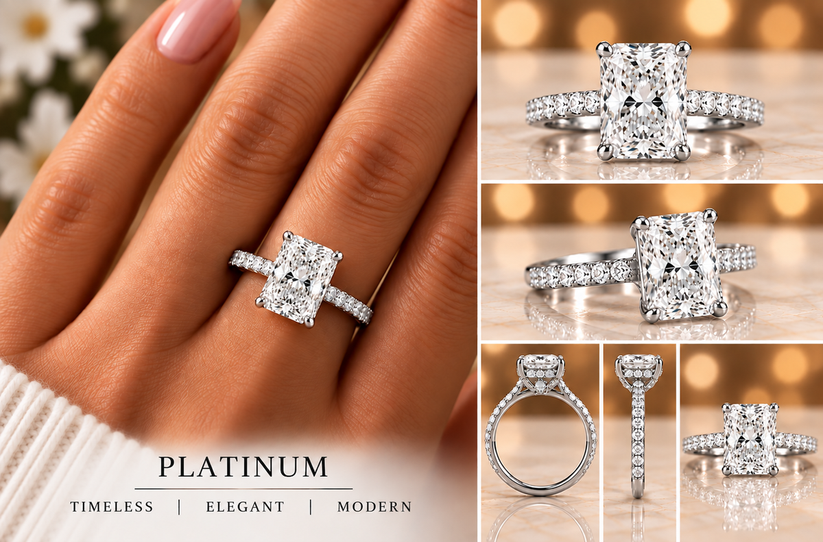 Radiant-Cut Hidden Halo / Pavé