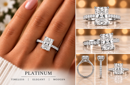 Radiant-Cut Hidden Halo / Pavé