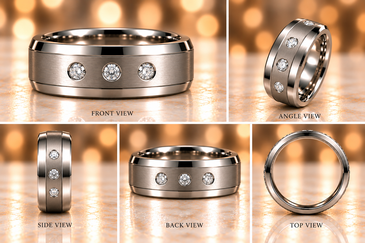 Sentinel Three-Diamond Band