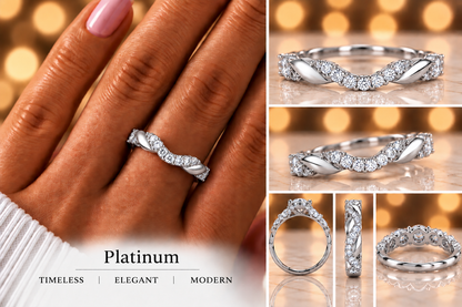 Étreinte Twisted Diamond Band