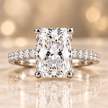 Radiant-Cut Hidden Halo / Pavé