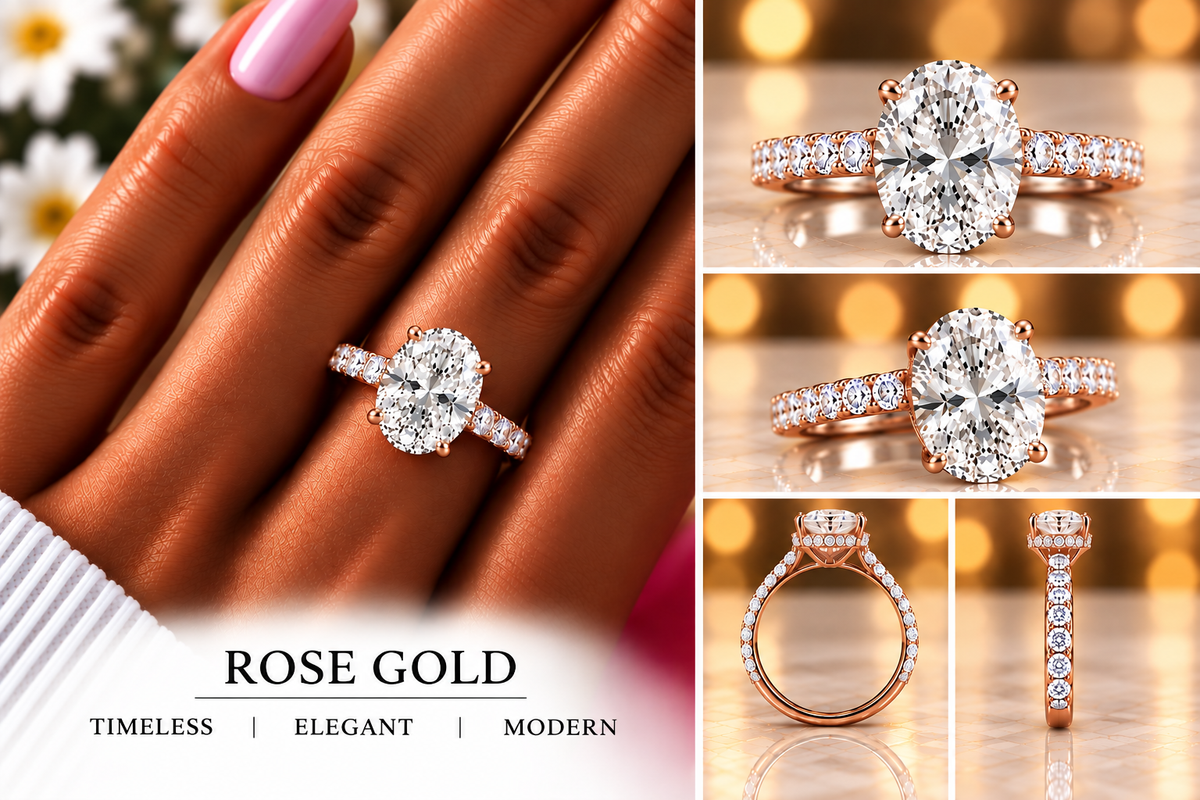 Oval Solitaire / Hidden Halo