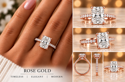 Radiant-Cut Hidden Halo / Pavé