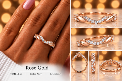 Étreinte Twisted Diamond Band