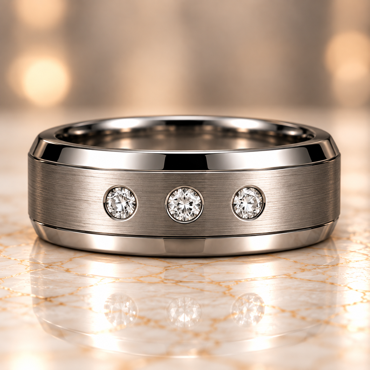 Sentinel Three-Diamond Band