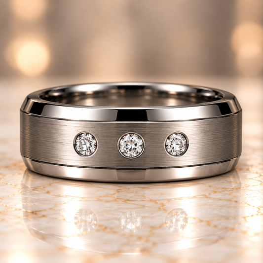 Sentinel Three-Diamond Band