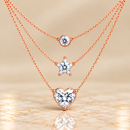 Triple Layer Diamond Necklace