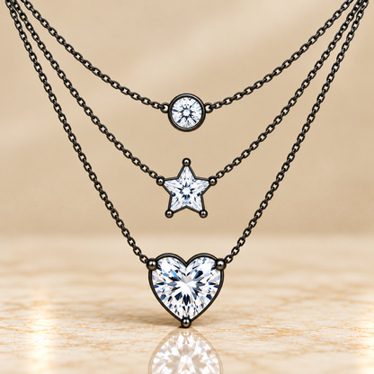 Triple Layer Diamond Necklace