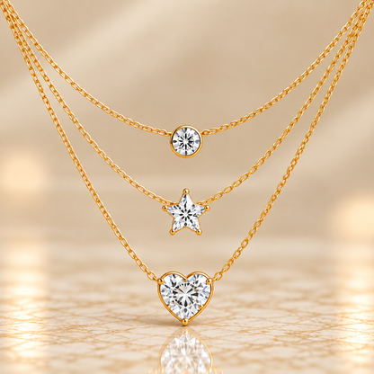 Triple Layer Diamond Necklace