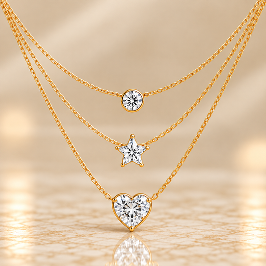 Triple Layer Diamond Necklace