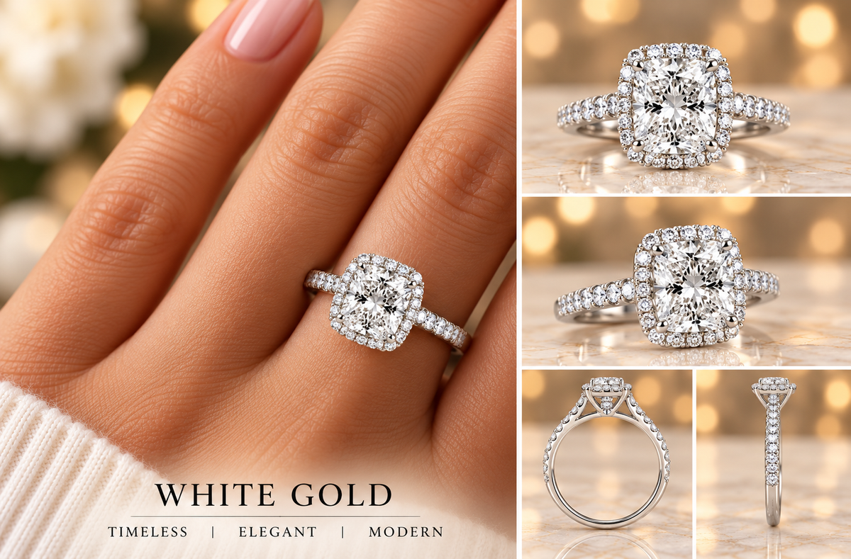 Cushion-Cut Hidden Halo / Pavé