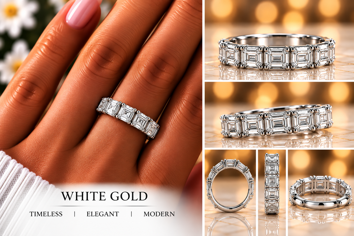 Emerald-Cut Eternity Band