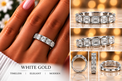 Emerald-Cut Eternity Band