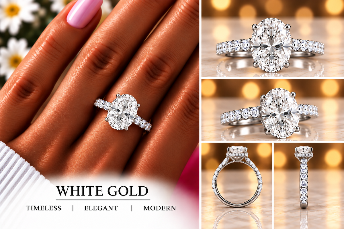 Oval Solitaire / Hidden Halo