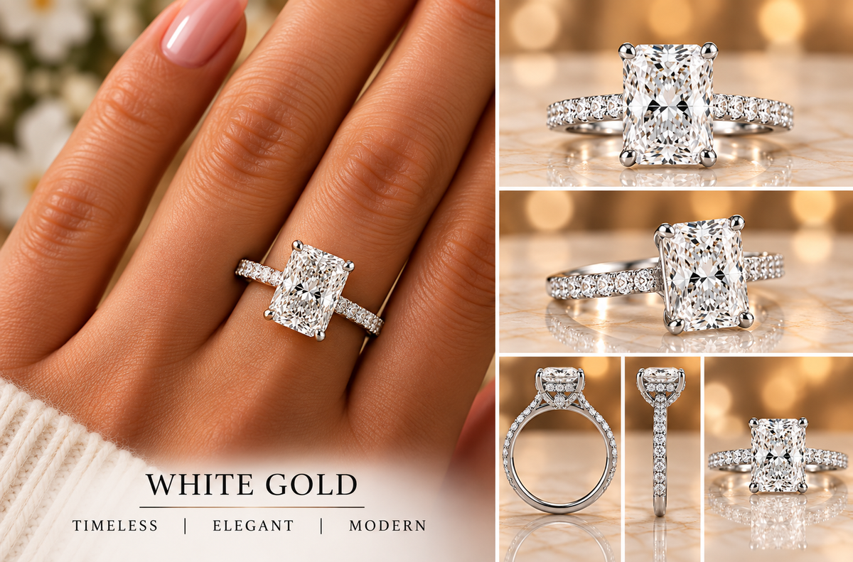 Radiant-Cut Hidden Halo / Pavé