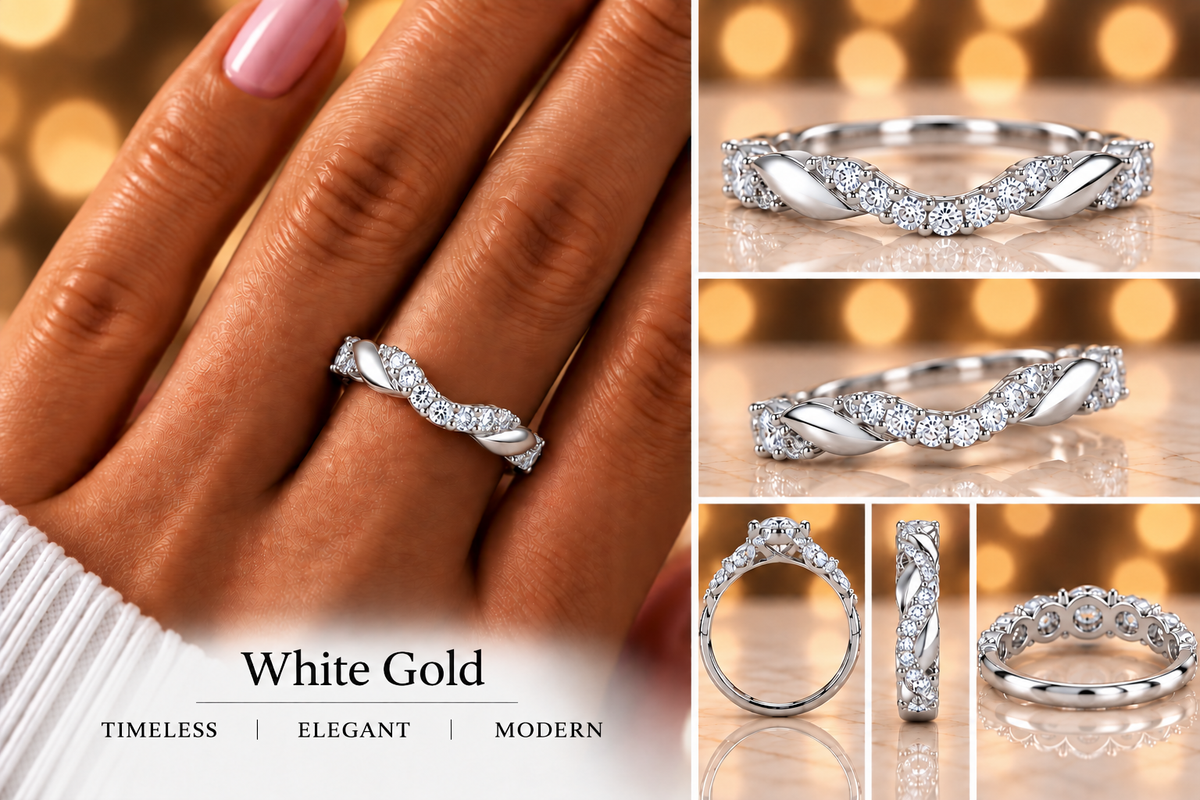 Étreinte Twisted Diamond Band