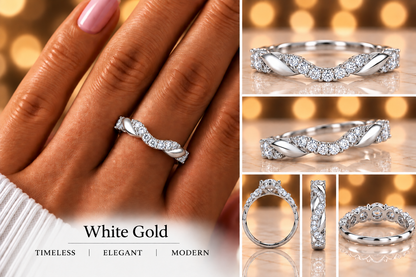 Étreinte Twisted Diamond Band