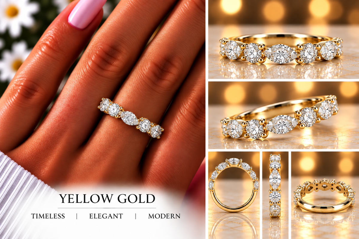 Baguette & Round Alternating Band