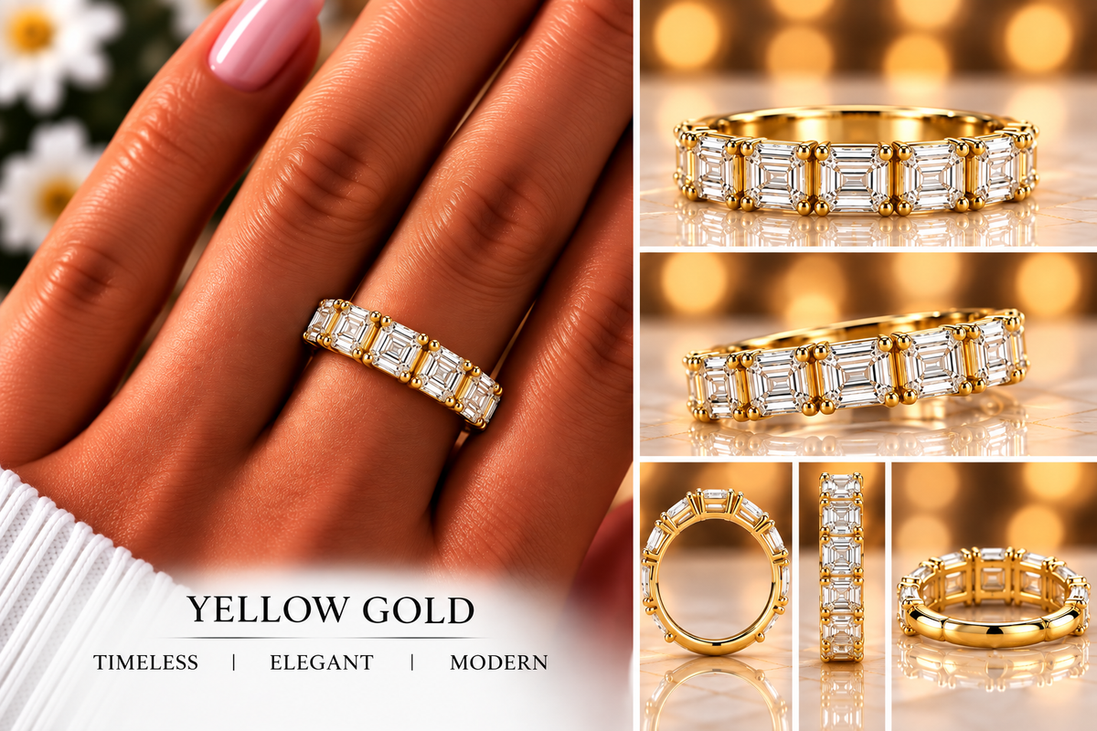 Emerald-Cut Eternity Band