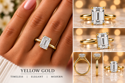Emerald-Cut Solitaire