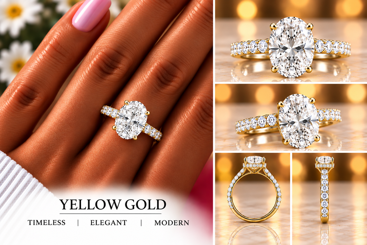 Oval Solitaire / Hidden Halo